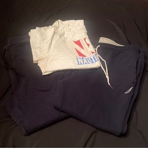 Men’s Nautica Joggers Includes T-shirt And 2Pair Of Sweatpants Size 2x
